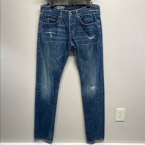 AG Adriano Goldschmied The Piper Slouchy Slim Distressed Denim Jeans 26R